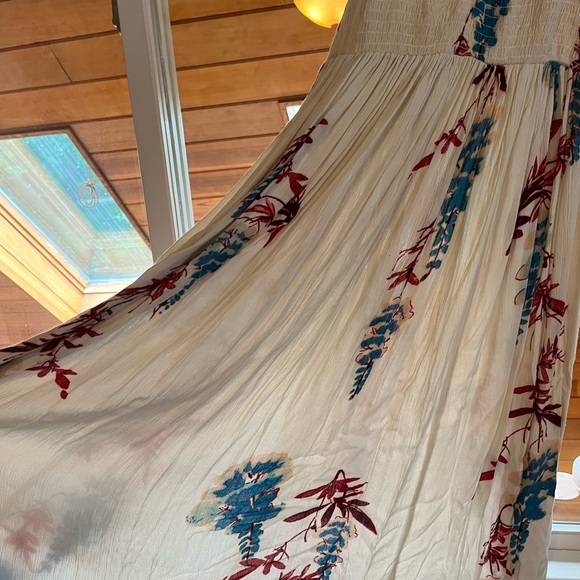 Intimately Free People Beau Smocked Slip Dress, white, size medium - Picture 4 of 5